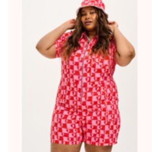 Lucy & Yak Pink Checkered Jumpsuit